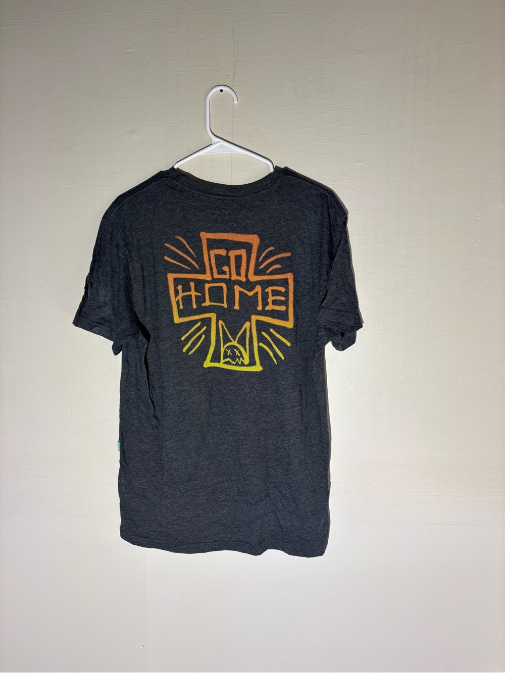 VISSLA Black Short Sleeve Tee with Orange-to-Yellow Graphic